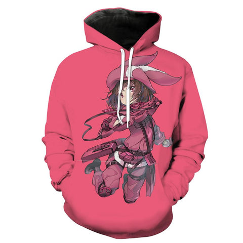 Image of Sword Art Online Kohiruimaki Karen Hoodies - Pullover Pink Hoodie