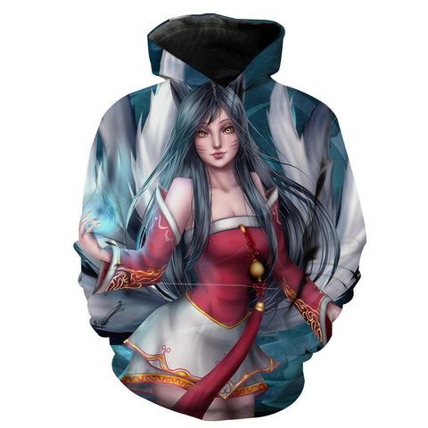 Image of League of Legends Ahri Hoodies - Pullover Sexy  Ahri Hoodie