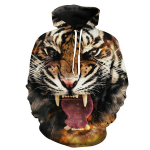 Tiger Fierce Hoodies - Tiger Pullover Hoodie