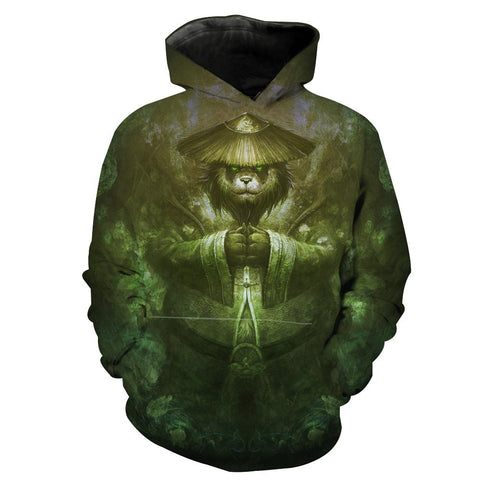 Image of World of Warcraft  Panda Hoodies - Pullover Panda Grey Hoodie