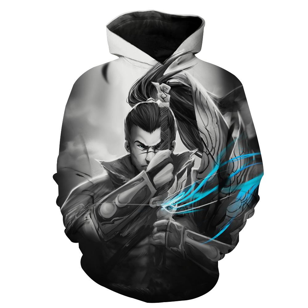 League of Legends Yasuo Hoodies - Pullover Epic Yasuo Grey Hoodie