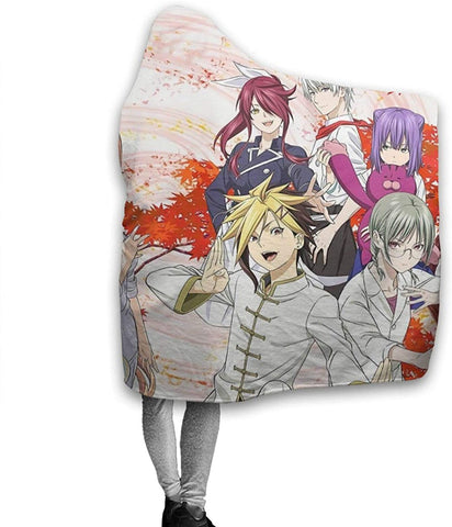 Image of Anime Food Wars Shokugeki No Soma Flannel Hooded Blanket Cloak