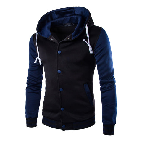 Image of Solid Color Button Hoodies - Multiple Colour Black Grey Hoodie