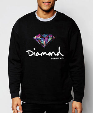 Men's Sweatshirts - Men's Sweatshirt Series Diamond White Icon Fleece Sweatshirt