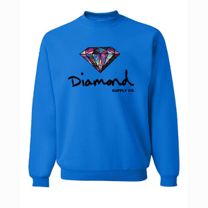 Men's Sweatshirts - Men's Sweatshirt Series Diamond Black Icon Fleece Sweatshirt