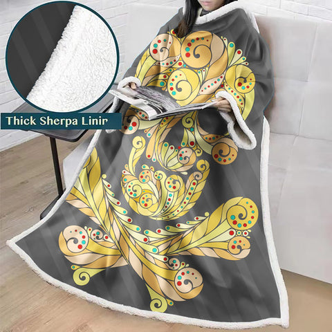 Image of 3D Digital Printed Skull Blanket With Sleeves-Horror Blanket Robe