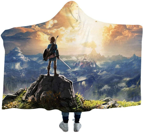 Image of Legend of Zelda Breath of The Wild Link Hooded Blanket