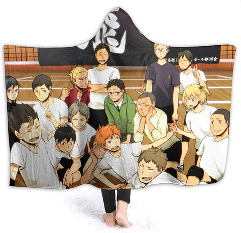 Image of Anime Haikyuu Hinatashoyo Soft Flannel Hooded Blankets