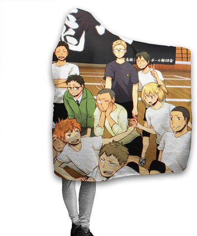 Image of Anime Haikyuu Hinatashoyo Soft Flannel Hooded Blankets