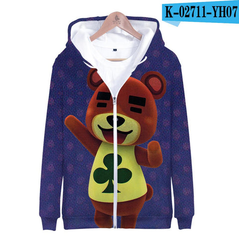 Image of 3D Animal Crossing Hooded Sweatshirt Zipper Hoodies