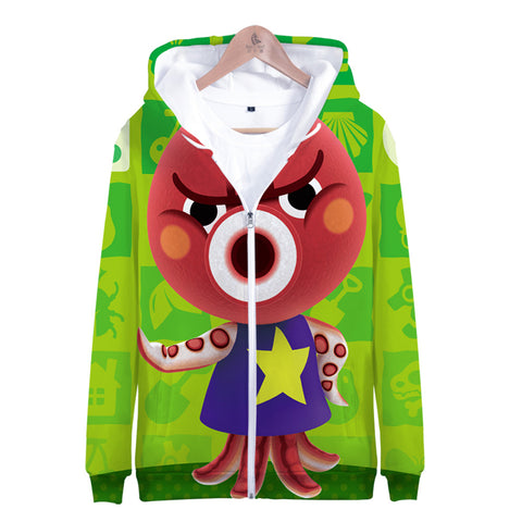 Image of 3D Animal Crossing Hooded Sweatshirt Zipper Hoodies