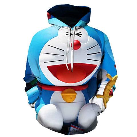 Image of Doraemon Casual Hoodies - 3D Printed Hooded Streetwear