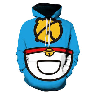 Anime Doraemon Hoodies - 3D Printed Casual Hooded Streetwear