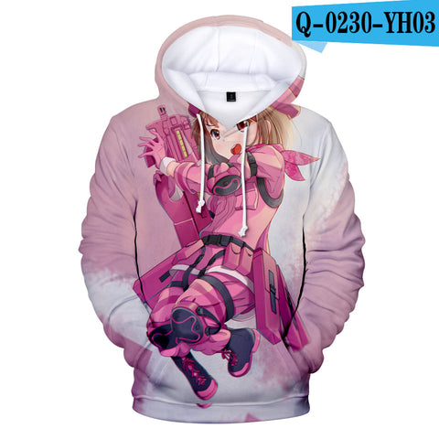 Image of 3D Printed Hoodie - Anime Sword Art Online Sweatshirt