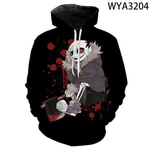 Image of 3D Printed Undertale Hooded Pullovers Sweatshirts Hoodies