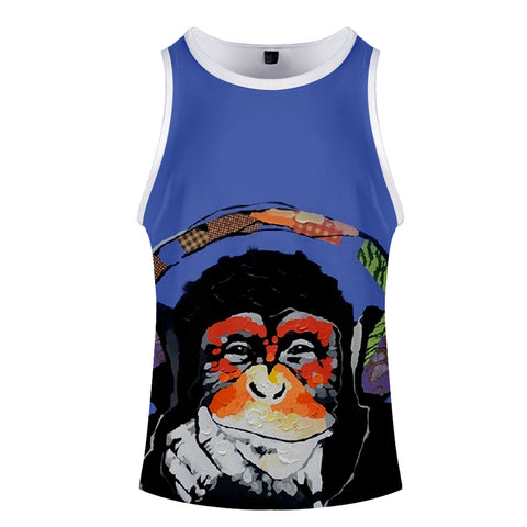 Image of Men‘s Colorful 3D Print Cartoon Orangutan Vest