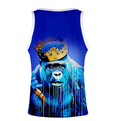 Image of Men‘s Colorful 3D Print Cartoon Orangutan Vest