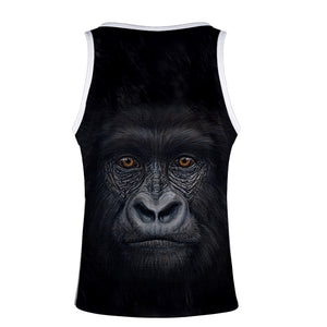 Men‘s Fashionable Black 3D Print Orangutan Vest