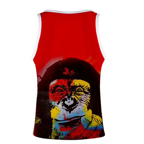 Image of Men‘s Colorful 3D Print Cartoon Orangutan Vest