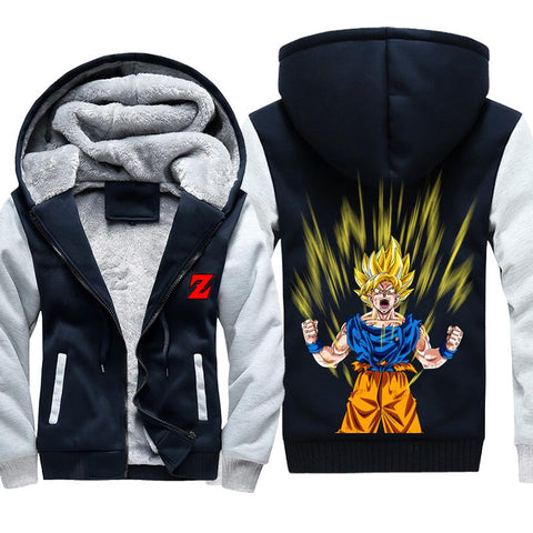 Image of Dragon Ball Z  Jackets -  Super Saiyan Goku Fleece Jacket