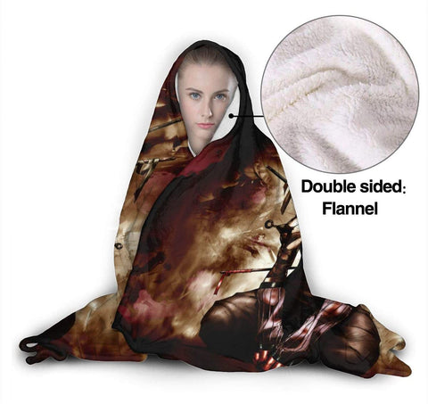 Image of Anime Naruto Hooded Blanket - Flannel Soft Warm Blanket