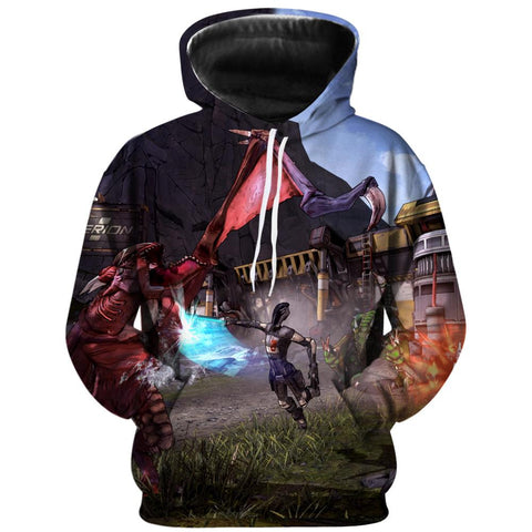Image of Borderlands 3 Hoodies - 3D Printed Casual Hooded Pullover Sweatshirt