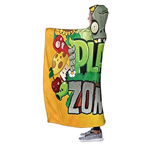 Plants Vs. Zombies Hooed Blankets - 3D Print Wearable Blanket Hoodie