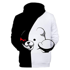 Anime Danganronpa Hoodies - Unisex Monokuma Black&White 3D Pullover Hoodie