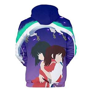 Anime Spirited Away Hoodies - Unisex 3D Hooded Pullover Sweatshirt