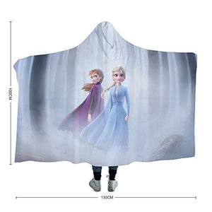 Anna Elsa Velvet Hooded Blanket