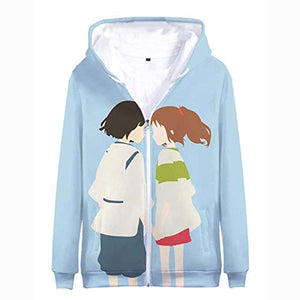 Anime Spirited Away Hoodies - 3D Zip Up Hooded Jacket for Adult