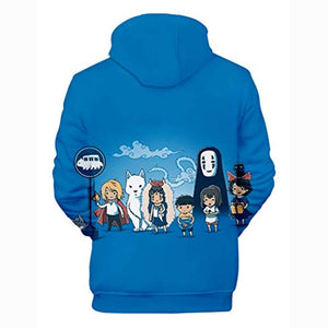 Anime Spirited Away Hoodies - Unisex 3D Hooded Pullover Sweatshirt