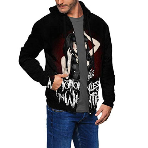 Image of Motionless in White Men's Fashion Hoodie - 3D Printed Zip Up Hooded Sweatshirt