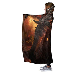 World of Warcraft Hooed Blankets - Wow Death Wing Wearable Blanket Hoodie