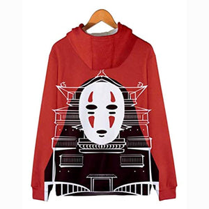 Anime Spirited Away Hoodies - 3D Zip Up Hooded Jacket for Adult