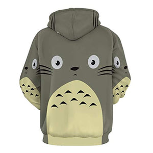 Cartoon Totoro Hoodie - Unisex 3D Print Hooded Pullover Sweatershirt