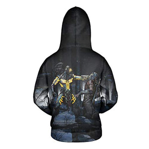Mortal Kombat Hoodie - Mortal Kombat Character Unisex 3D Print Pullover Drawstring Hoodie