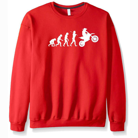 Image of Men's Sweatshirts - Men's Sweatshirt Series Evolution Theory White Icon Fleece Sweatshirt