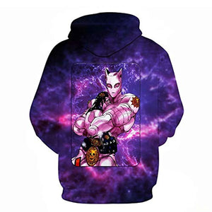 JoJo's Bizarre Adventure Hoodies - 3D Printed Pullover Hooded Sweatshirt