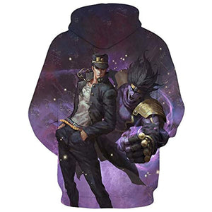 JoJo's Bizarre Adventure Hoodies - 3D Printed Pullover Hooded Sweatshirt