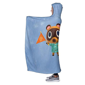 Animal Crossing Hooded Blanket - Wearable Plush Blanket Cozy Cape with Hood