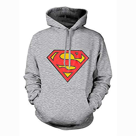 Image of Superman Hoodies -  DC Comics Classic Movie Logo Superhero Pullover Sweatshirt