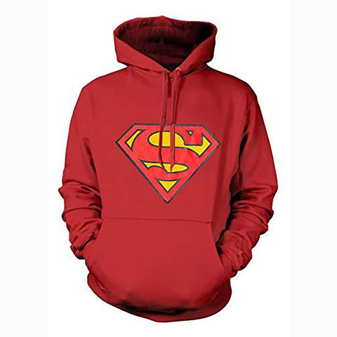 Image of Superman Hoodies -  DC Comics Classic Movie Logo Superhero Pullover Sweatshirt