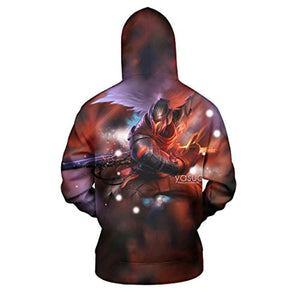 League of Legends Hoodies - Yasuo Unisex 3D Print Pullover Gaming Hoodie