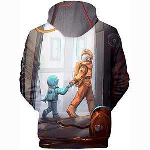 Video Game Among Us Hoodie - 3D Print Astronaut Drawstring Pullover Hoodie