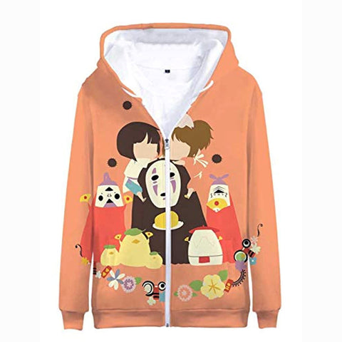 Image of Anime Spirited Away Hoodies - 3D Zip Up Hooded Jacket for Adult