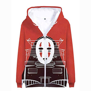 Anime Spirited Away Hoodies - 3D Zip Up Hooded Jacket for Adult