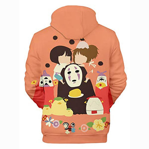 Anime Spirited Away Hoodies - Unisex 3D Hooded Pullover Sweatshirt