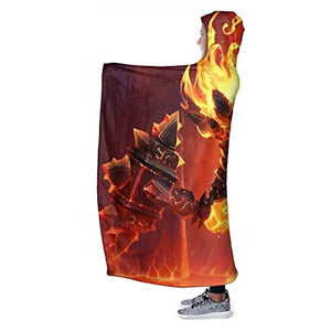 World of Warcraft Hooed Blankets - Wow Ragnaros Wearable Blanket Hoodie