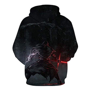 Star Wars Hoodies - Kylo Ren Black 3D Print Hooded Jumper with Pocket